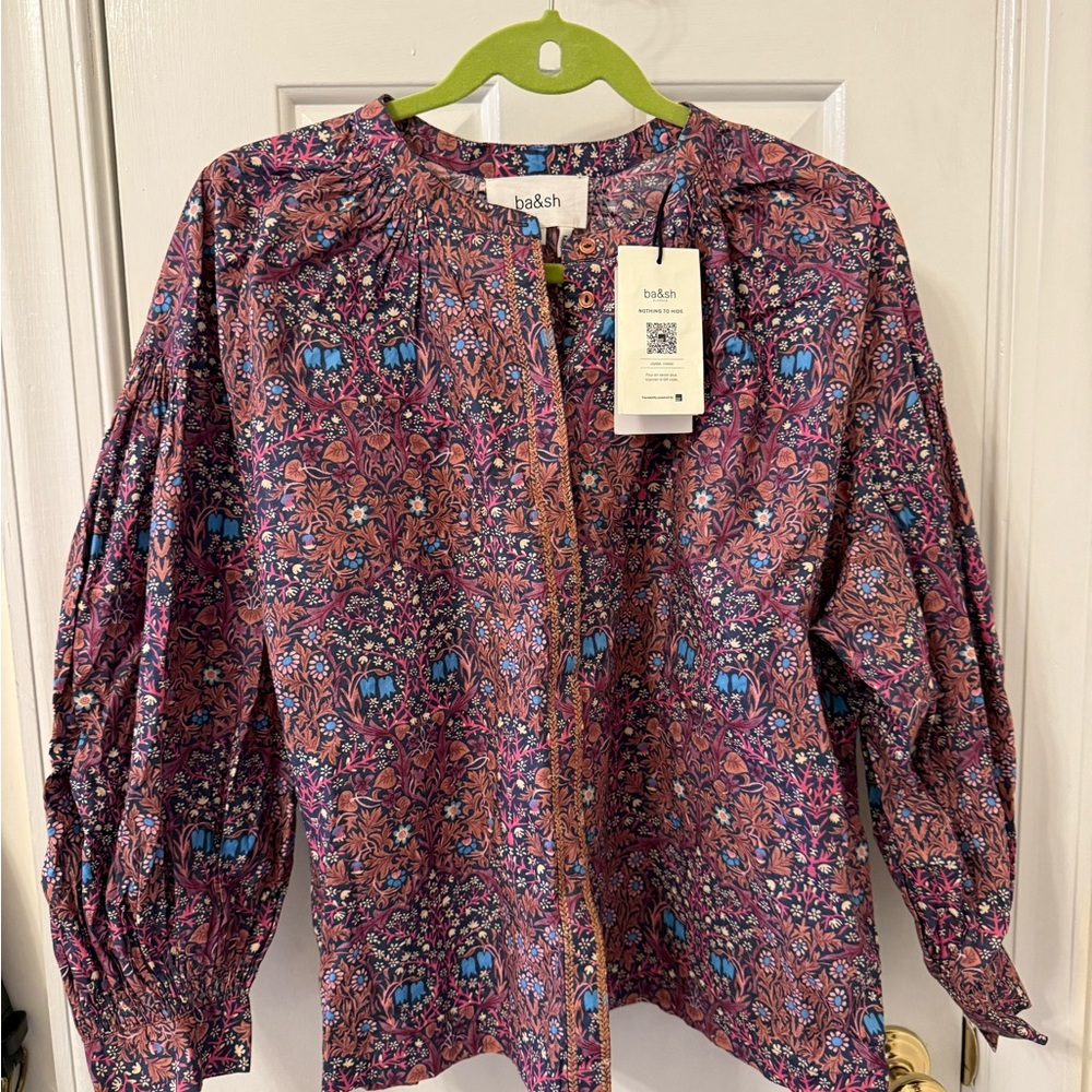 Ba&sh cotton floral blouse BNWT